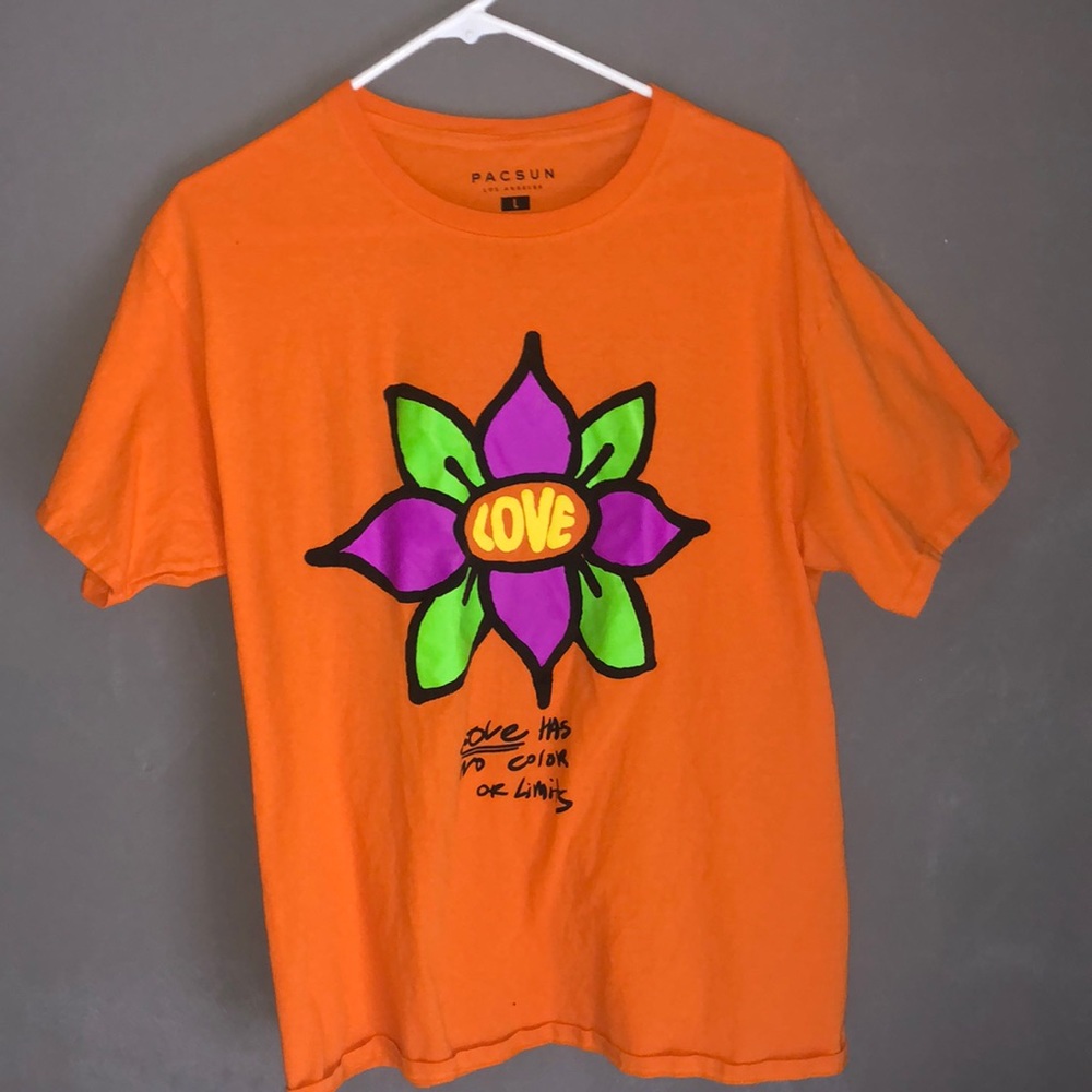 Graphic Tee- Orange 'Love Has No Limits'